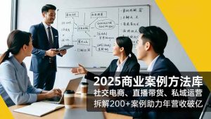 2025商业案例方法库，社交电商、直播带货、私域运营，拆解200+案例助力年营收破亿-副业网创