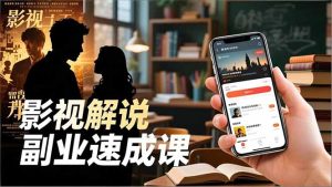 Tk影视解说副业速成课,软件安装、全流程实操、爆款预设,新手两周变现-副业网创