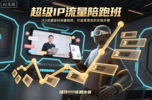 超级IP流量陪跑班,大V流量密码倾囊相授,可直接落地的实操步骤-副业网创
