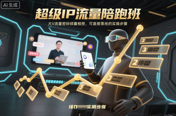 超级IP流量陪跑班,大V流量密码倾囊相授,可直接落地的实操步骤-副业网创