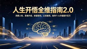 人生开悟全维指南2.0：洞察人性、思维升级、财富密码，认知破局，指导个人价值提升百万-副业网创