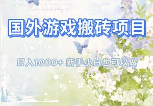 国外游戏全自动搬砖项目，日入10张，新手小白也可做，项目红利期，先搞先吃肉【揭秘】-副业网创