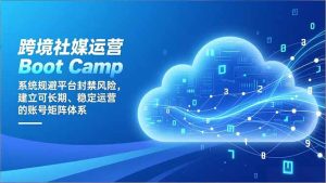 跨境社媒运营Boot Camp:系统规避平台封禁风险,建立可长期、稳定运营的账号矩阵体系-副业网创