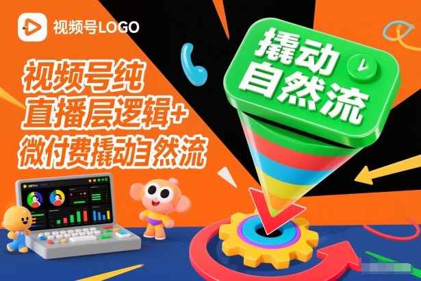 视频号纯直播底层逻辑+微付费撬动自然流-副业网创