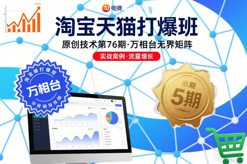 淘宝天猫打爆班原创技术第76期，万相台无界矩阵-副业网创
