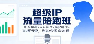 超级IP流量陪跑班:账号搭建+人设定位+爆款创作+直播运营,涨粉变现全流程-副业网创