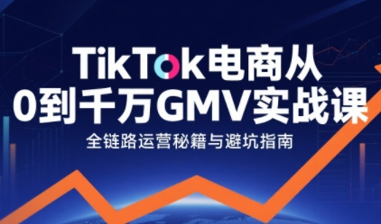 TikTok电商从0到千万GMV实战课，从0到1拆解实战秘籍(更新)-副业网创