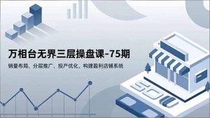 万相台无界三层操盘课-75期,销量布局、分层推广、投产优化,构建盈利店铺系统-副业网创