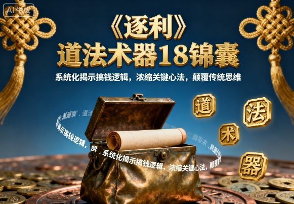 《逐利》道法术器18锦囊，系统化揭示搞钱逻辑，浓缩关键心法，颠覆传统思维(更新)-副业网创