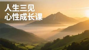 人生三见心性成长课，见天地众生自己，搞透人性安顿身心，活出清晰自我，内在富足无价-副业网创