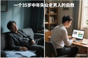付费文章：一个35岁中年失业老男人的自救-副业网创