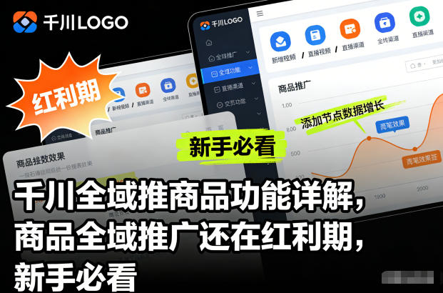 千川全域推商品功能详解,商品全域推广还在红利期,新手必看-副业网创