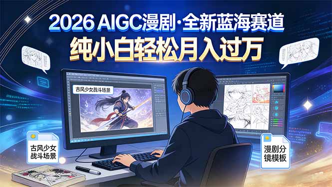 2026年全新蓝海赛道,纯小白轻松月入过万-副业网创