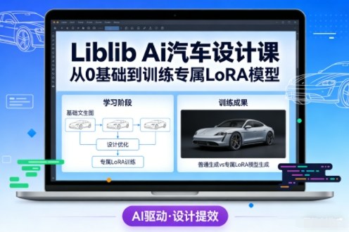Liblib Ai汽车设计课,从0基础文生图,到教你训练专属设计和风格LoRA模型-副业网创