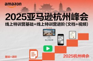 2025亚马逊杭州峰会，线上特训营基础+线上特训营进阶(文档+视频)-副业网创