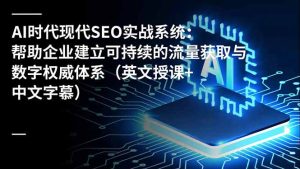 AI时代现代SEO实战系统：帮助企业建立可持续的流量获取与数字权威体系(英文授课+中文字幕-副业网创