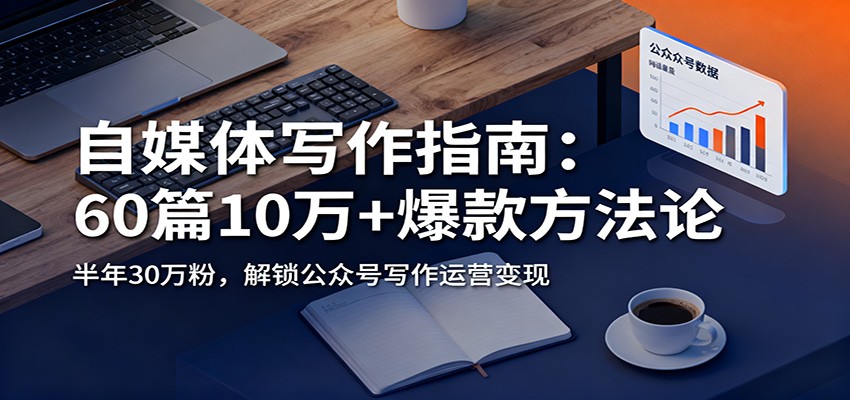 自媒体写作指南：60篇10万+爆款方法论，半年30万粉，解锁公众号写作运营变现-副业网创