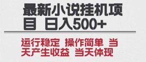 2025全新小说挂机项目 年前吃肉 操作简单,单机当天收益1000+,收益无上限,可矩阵操作-副业网创