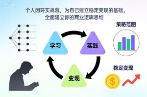 个人闭环实战营，为自己建立稳定变现的基础，全面建立你的商业逻辑思维-副业网创