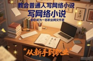 教会普通人写网络小说，助您成为一名职业网文作家-副业网创