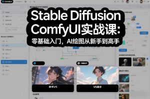 Stable Diffusion ComfyUI实战课：零基础入门，AI绘图从新手到高手-副业网创