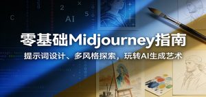零基础Midjourney指南：提示词设计、多风格探索，玩转AI生成艺术-副业网创