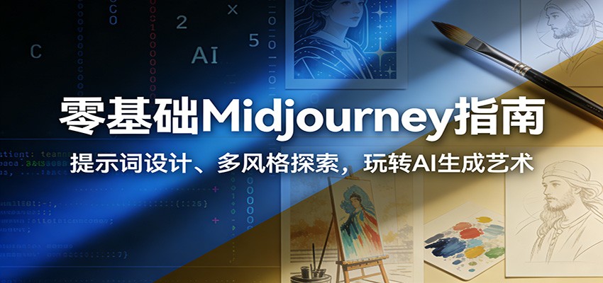 零基础Midjourney指南：提示词设计、多风格探索，玩转AI生成艺术-副业网创