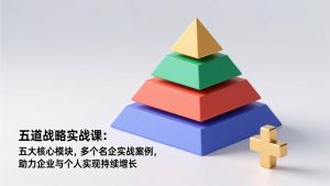 五道战略实战课：五大核心模块，多个名企实战案例，助力企业与个人实现持续增长-副业网创