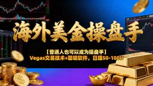 AI美金操盘手技术【普通人也可以成为操盘手】Vegas交易技术+聪明软件，日赚50-100U-副业网创