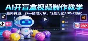 AI开盲盒视频制作教学：蓝海赛道，多平台撸分成，轻松打造10W+爆款-副业网创