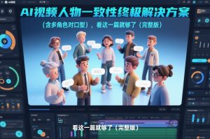 AI视频人物一致性终极解决方案(含多角色对口型)，看这一篇就够了(完整版)-副业网创