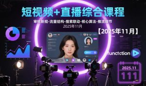 短视频+直播综合课程，审核新规-流量结构-搜索联动-核心算法-推流细节【更新】-副业网创