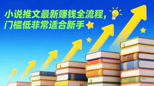 小说推文最新赚钱全流程，门槛低非常适合新手-副业网创