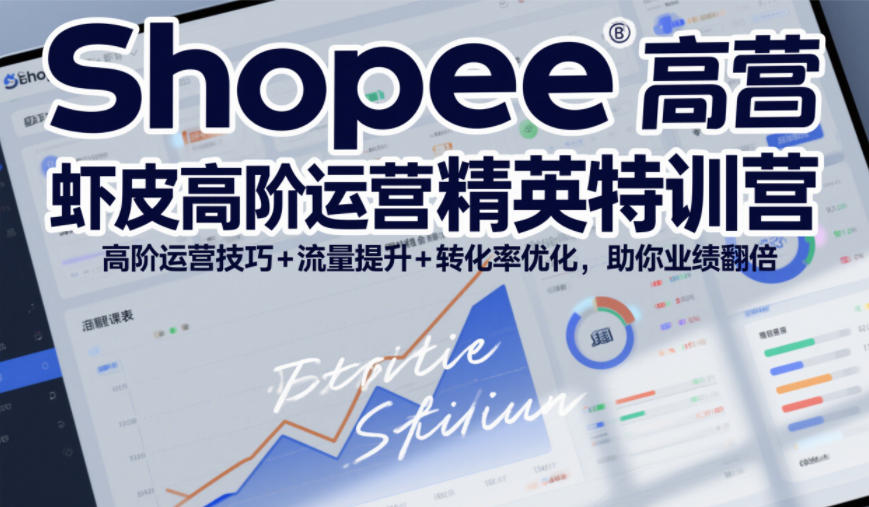 Shopee虾皮高阶运营精英特训营，高阶运营技巧+流量提升+转化率优化，助你业绩翻倍-副业网创