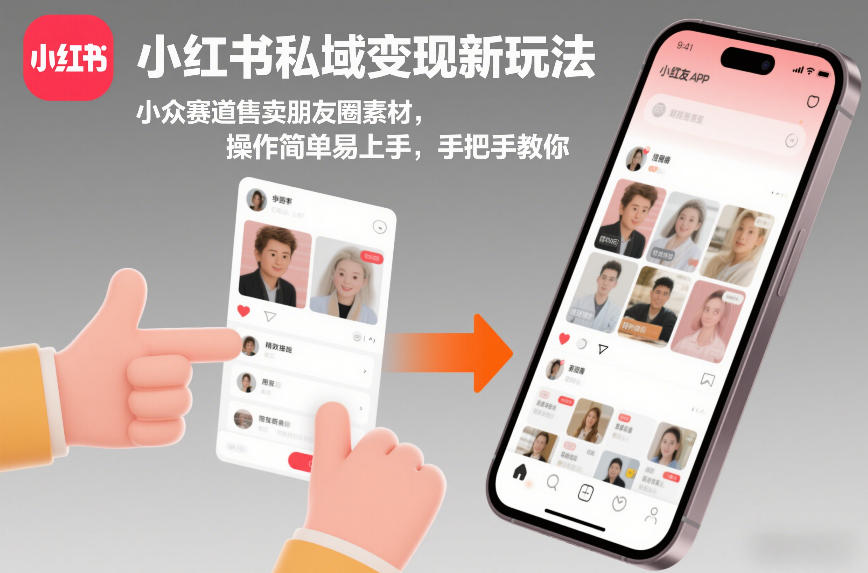 小红书私域变现新玩法，小众赛道售卖朋友圈素材，操作简单易上手，手把手教你-副业网创