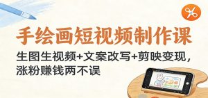 手绘画短视频制作课:生图生视频+文案改写+剪映变现,涨粉赚钱两不误-副业网创