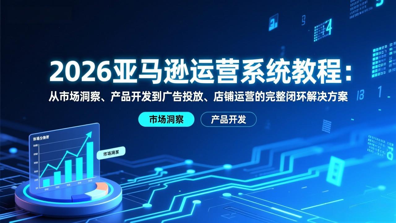 2026亚马逊运营系统教程：从市场洞察、产品开发到广告投放、店铺运营的完整闭环解决方案-副业网创