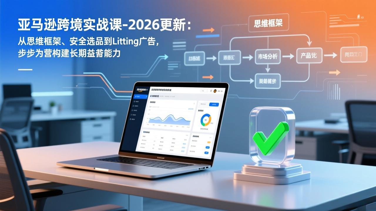 亚马逊跨境实战课-2026更新：从思维框架、安全选品到Listing广告，步步为营构建长期盈利能力-副业网创