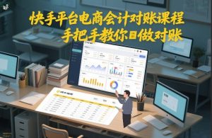 快手平台电商会计对账课程，手把手教你做对账-副业网创