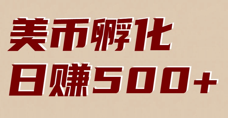 美币孵化项目：电脑全自动挂机赚美金，小白轻松上手-副业网创