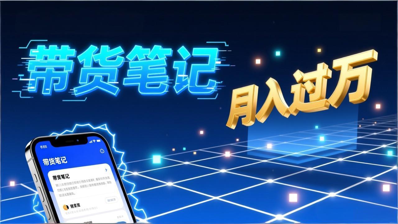 小红书爆款笔记带货实战:拆解封面标题正文全要素,手把手教你单篇笔记带货月入过万-副业网创