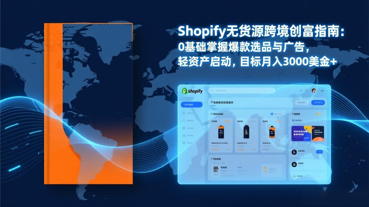 Shopify爆款打法实战：从选品到广告投放，复制爆款模型，驱动独立站月销售额破万刀-副业网创