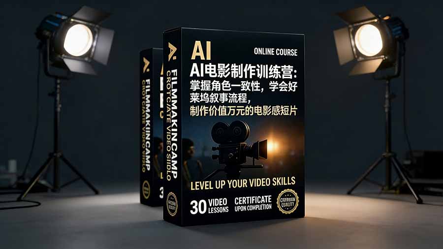 AI电影制作训练营：掌握角色一致性，学会好莱坞叙事流程，制作价值万元的电影感短片-副业网创