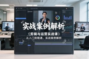 剪辑与运营实战课，从入门到精通，实战案例解析(更新2026)-副业网创