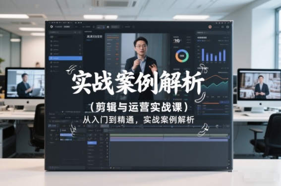 剪辑与运营实战课，从入门到精通，实战案例解析(更新2026)-副业网创