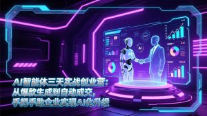 AI智能体三天实战创业营：从爆款生成到自动成交，手把手助企业实现AI化升级-副业网创