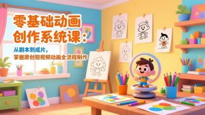 零基础动画创作系统课：从剧本到成片，掌握原创短视频动画全流程制作-副业网创