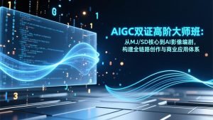 AIGC双证高阶大师班：从MJ/SD核心到AI影像编剧，构建全链路创作与商业应用体系-副业网创