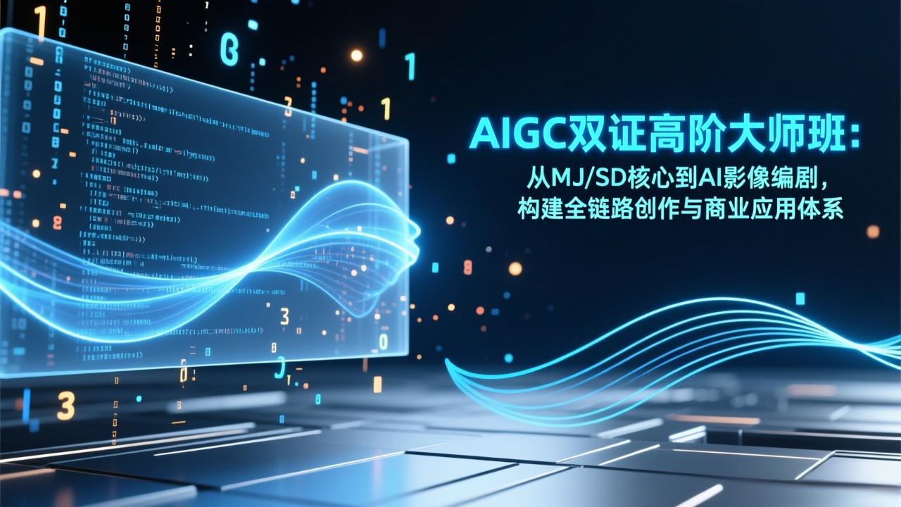 AIGC双证高阶大师班：从MJ/SD核心到AI影像编剧，构建全链路创作与商业应用体系-副业网创