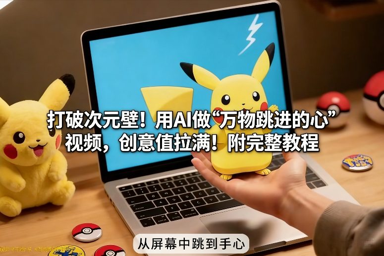 打破次元壁！用AI做【万物跳进手心】视频，创意值拉满！附完整教程-副业网创